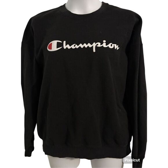 Champion Black Crewneck Sweatshirt. Size XL - Picture 1 of 7